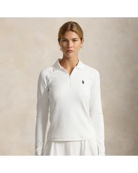 Ralph Lauren - Cable Quarter-Zip Long-Sleeve Polo - Lyst