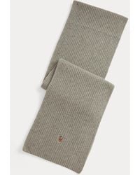 Polo Ralph Lauren - Rib-Knit Wool-Blend Scarf - Lyst