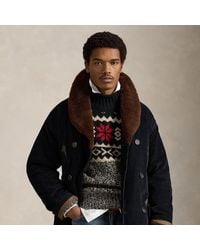 Ralph Lauren - Ranch-Mantel Mit Lammfellkragen - Lyst