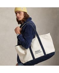 Polo Ralph Lauren - Tote media in tela con logo - Lyst