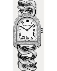 Ralph Lauren Mini-Gliederuhr mit Diamanten - Weiß