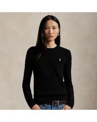 Polo Ralph Lauren - Girocollo in lana e cashmere a trecce - Lyst