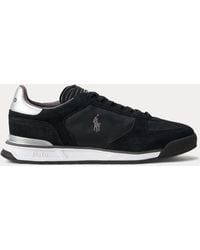 Ralph Lauren - Varick Suede & Oxford Trainer - Lyst