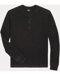 RRL - Jersey Henley Shirt - Lyst