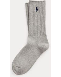 Polo Ralph Lauren - Embroidered Pony Crew Socks - Lyst