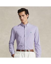 Polo Ralph Lauren - Slim Fit Striped Stretch Poplin Shirt - Lyst