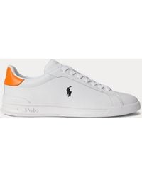 Ralph Lauren - Heritage Court Ii Leather Trainer - Lyst