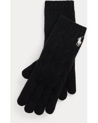 Polo Ralph Lauren - Cable-knit Wool-cashmere Gloves - Lyst