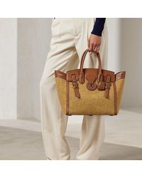 Ralph Lauren Collection - Ralph Lauren Soft Ricky 33 Cotton & Calfskin Bag - Lyst