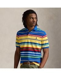 Ralph Lauren - Classic Fit Striped Mesh Polo Shirt - Lyst