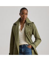 Ralph Lauren - Double-Breasted Cotton-Blend Trench Coat - Lyst