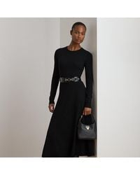 Ralph Lauren - Gebreide Wollen Jurk Met Ronde Hals - Lyst