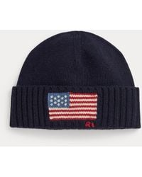 Polo Ralph Lauren - Flag-Intarsia Wool-Blend Beanie - Lyst