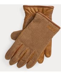 Polo Ralph Lauren - Insulated Corduroy & Sheepskin Gloves - Lyst