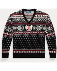 Ralph Lauren - Embroidered Wool Sweater - Lyst