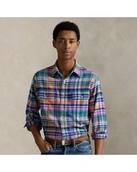 Ralph Lauren - Classic Fit Plaid Brushed Twill Shirt - Lyst