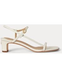 Ralph Lauren - Lainee Mid-Heel Nappa Leather Sandal - Lyst