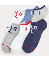 Polo Ralph Lauren - Low-Cut Ankle Sock 6-Pack - Lyst