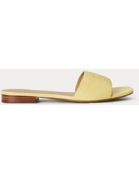 Ralph Lauren - Everley Nappa Leather Slide Sandal - Lyst