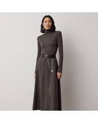 Ralph Lauren - Emmerson Tick-Weave Jersey Day Dress - Lyst