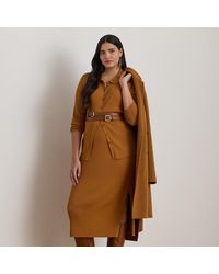 Ralph Lauren - Taglie Plus - Gonna media dritta a coste - Lyst