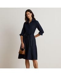 Ralph Lauren - Belted Linen Shirtdress - Lyst