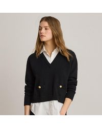 Ralph Lauren - Layered Button-Trim Cotton Jumper - Lyst