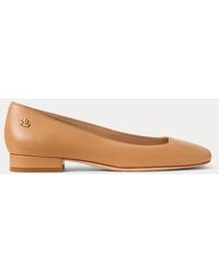 Ralph Lauren - Ralph Lauren Emellie Nappa Leather Ballet Flat - Lyst