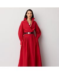 Ralph Lauren - Daley Cotton-Blend Poplin Evening Dress - Lyst