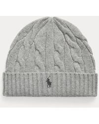 Polo Ralph Lauren - Cable-Knit Wool-Cashmere Beanie - Lyst