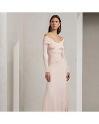 Ralph Lauren Collection - Ralph Lauren Knit Off-the-shoulder Evening Dress - Lyst