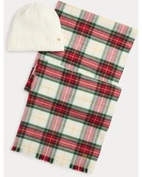 Ralph Lauren - Plaid Scarf & Knit Beanie Gift Set - Lyst