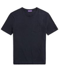 Ralph Lauren Purple Label - Linen-cotton Pique Pocket T-shirt - Lyst