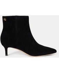Ralph Lauren - Wildleder-Stiefelette Mckay Mit Absatz - Lyst