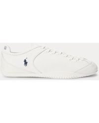 Ralph Lauren - Panelled Leather Low-Top Trainer - Lyst