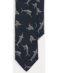 Polo Ralph Lauren - Marlin-print Silk-linen Serge Tie - Lyst