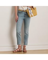 Ralph Lauren - Jean Droit 7/8 Taille Haute - Lyst