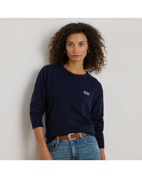 Ralph Lauren - Ralph Lauren Embroidered Cashmere Crewneck Sweater - Lyst