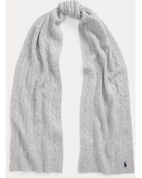 Polo Ralph Lauren - Cable-Knit Wool-Cashmere Scarf - Lyst