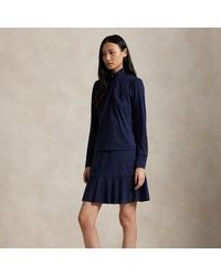 Ralph Lauren - Langer Interlock-Skort Mit Lochstickerei - Lyst
