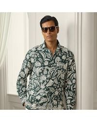 Ralph Lauren - Ralph Lauren Botanical-Print Linen-Silk Shirt - Lyst
