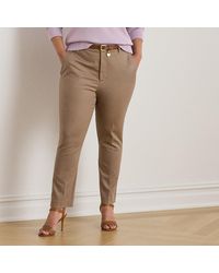 Ralph Lauren - Ralph Lauren Double-Faced Stretch Cotton Pant - Lyst
