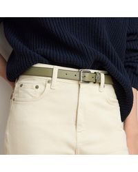 Ralph Lauren - Logo-Keeper Skinny Leather Belt - Lyst