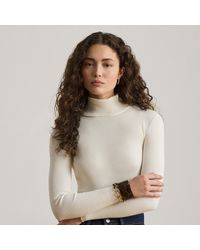 Ralph Lauren - Cotton-Blend Ribbed Rollneck - Lyst