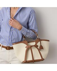 Ralph Lauren - The Ralph Lauren Calfskin-Trim Woven Tote - Lyst
