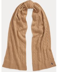 Polo Ralph Lauren - Cable-Knit Wool-Cashmere Scarf - Lyst