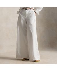 Polo Ralph Lauren - Relaxed Wide-Leg Cotton Trousers - Lyst