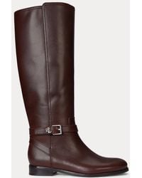 Ralph Lauren - Hoher Stiefel Brooke Ii Aus Kalbsleder - Lyst