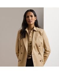 Ralph Lauren - Double-Breasted Cotton Twill Blazer - Lyst