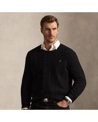 Ralph Lauren - Cable-Knit Wool-Cashmere Sweater - Lyst